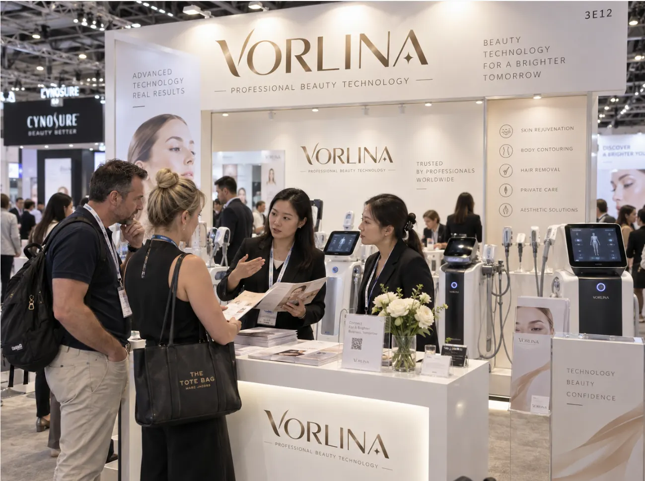VORLINA stand at an international beauty trade fair